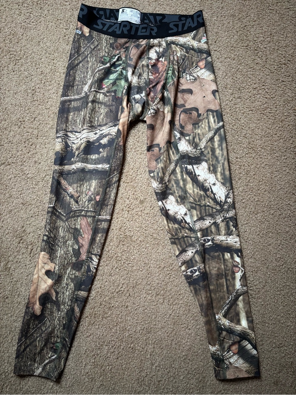 Mossy Oak Mens Camo Leggings - Brown, Green, Tan